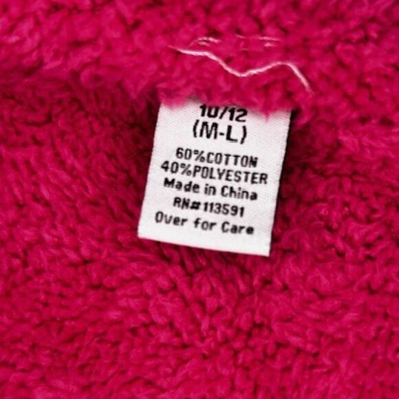 Seven Apparel Girl's Warm Fur Lined Hoodie Dark Pink Size 10/12 (M-L) - Picture 8 of 8